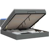 Otmana lova su matracsu ir LED Tamsiai pilka 140 x 190 cm