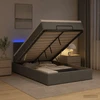 Otmana lova su matracsu ir LED Tamsiai pilka 120 x 190 cm