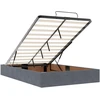 Otmana lova su matracsu ir LED Tamsiai pilka 120 x 190 cm