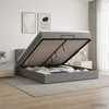 Otmana lova su matracsu ir LED Tamsiai pilka 180 x 200 cm