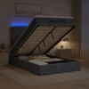 Otmana lova su matracsu ir LED Tamsiai pilka 120 x 190 cm