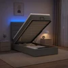 Otmana lova su matracsu ir LED Tamsiai pilka 90 x 190 cm