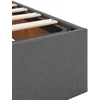 Otmana lova su matracsu ir LED Tamsiai pilka 90 x 190 cm