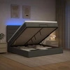 Otmana lova su matracsu ir LED Tamsiai pilka 180 x 200 cm