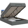 Otmana lova su matracsu ir LED Tamsiai pilka 120 x 190 cm