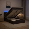 Otmana lova su matracsu ir LED Tamsiai rudas 120 x 200 cm