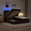 Otmana lova su matracsu ir LED Tamsiai rudas 180 x 200 cm