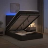 Otmana lova su matracsu ir LED Tamsiai rudas 120 x 190 cm