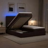 Otmana lova su matracsu ir LED Tamsiai rudas 200 x 200 cm