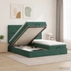 Otmana lova su matracsu ir LED Tamsiai žalia 160 x 200 cm