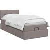 Otmana lova su matracsu ir LED Taupe 100 x 200 cm Audinys