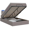 Otmana lova su matracsu ir LED Taupe 120 x 200 cm Audinys