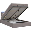 Otmana lova su matracsu ir LED Taupe 120 x 190 cm Audinys