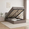 Otmana lova su matracsu ir LED Taupe 120 x 190 cm Audinys