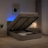 Otmana lova su matracsu ir LED Taupe 120 x 190 cm Audinys