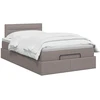 Otmana lova su matracsu ir LED Taupe 120 x 190 cm Audinys