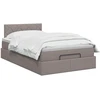 Otmana lova su matracsu ir LED Taupe 120 x 200 cm Audinys