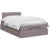 Otmana lova su matracsu ir LED Taupe 120 x 190 cm Audinys