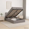 Otmana lova su matracsu ir LED Taupe 120 x 200 cm Audinys