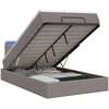 Otmana lova su matracsu ir LED Taupe 120 x 190 cm Audinys