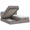 Otmana lova su matracsu ir LED Taupe 180 x 200 cm Audinys