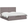 Otmana lova su matracsu ir LED Taupe 200 x 200 cm Audinys