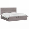 Otmana lova su matracsu ir LED Taupe 200 x 200 cm Audinys