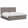 Otmana lova su matracsu ir LED Taupe 200 x 200 cm Audinys