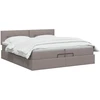 Otmana lova su matracsu ir LED Taupe 200 x 200 cm Audinys