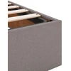 Otmana lova su matracsu ir LED Taupe 80 x 200 cm Audinys