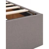 Otmana lova su matracsu ir LED Taupe 90 x 190 cm Audinys
