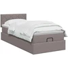 Otmana lova su matracsu ir LED Taupe 90 x 190 cm Audinys