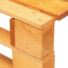 Otomanė iš paletės su smėlio spalvos pagalve, ruda, mediena