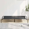 paaukštinta lova šuniui juoda 130x80x20 cm tekstilės ir plieno