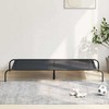 paaukštinta lova šuniui juoda 150x90x20 cm tekstilės ir plieno