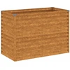 Aukštas sodo lovelis, 100x50x69cm, Corten plienas