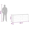 Paaukštinta sodo lova 2 pcs WPC ir aliuminis