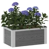 Paaukštinta sodo lova Pilka 50 x 30 x 22 cm WPC ir aliuminis