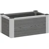 Paaukštinta sodo lova Pilka 50 x 30 x 22 cm WPC ir aliuminis