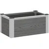 Paaukštinta sodo lova Pilka 50 x 30 x 22 cm WPC ir aliuminis