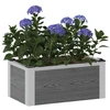 Paaukštinta sodo lova Pilka 50 x 30 x 22 cm WPC ir aliuminis