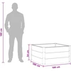 Paaukštinta sodo lova Ruda 100 x 100 x 54 cm WPC ir aliuminis