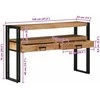 Konsolinis stalas Ruda 120 x 33 x 75 cm Kietos akacijos mediena