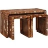 Suklijuotas stalas 3 pcs Ruda Kietas atkurtas medis