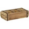 Padėklas 4 pcs Ruda 30 x 14 x 9 cm Kietas atkurtas medis