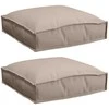 Pagalvėlė 2 pcs Taupe 40 x 40 x 8 cm Oksfordo audinys