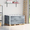 Padėklų apvadai, 3vnt., pilki, 120x80cm, pušies masyvas