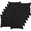 Pagalvėlė 12 vnt. HOUTEN Juoda 50 x 50 cm Dirbtinis linelis