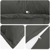Pagalvėlė su pagalve HOUTEN 2 vnt. Tamsiai pilka Aksomas