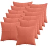 Pagalvėlės užvalkalas 12 pcs ALMELO Raudona oranžinė 50 x 50 cm